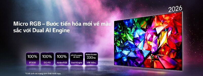 Smart Tivi Micro RGB evo LG AI 4K 100 inch 100MRGB96BS