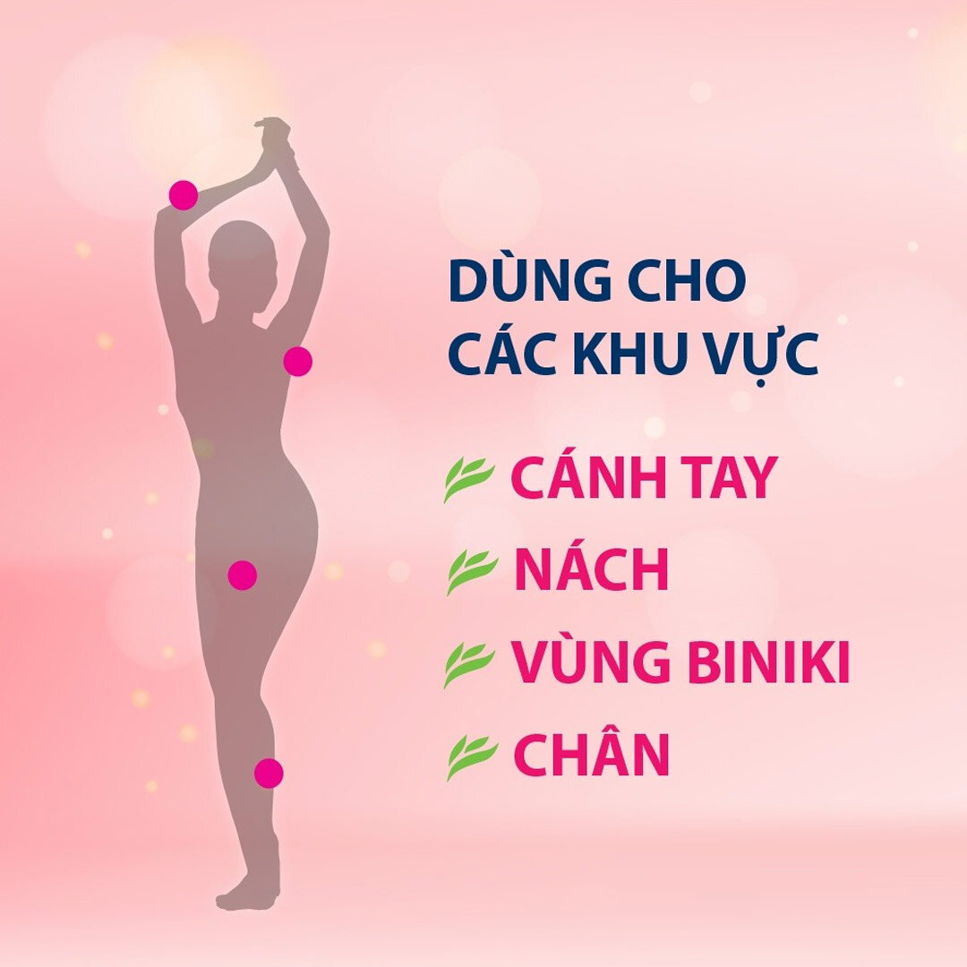 Kem Tẩy Lông Veet Silk & Fresh dùng được cho nhiều vùng da khác nhau trên cơ thể như: cánh tay, nách, vùng bikini, chân
