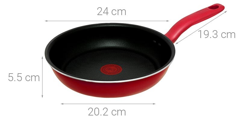 Kích thước của chảo bếp từ Tefal So Chef G1350495