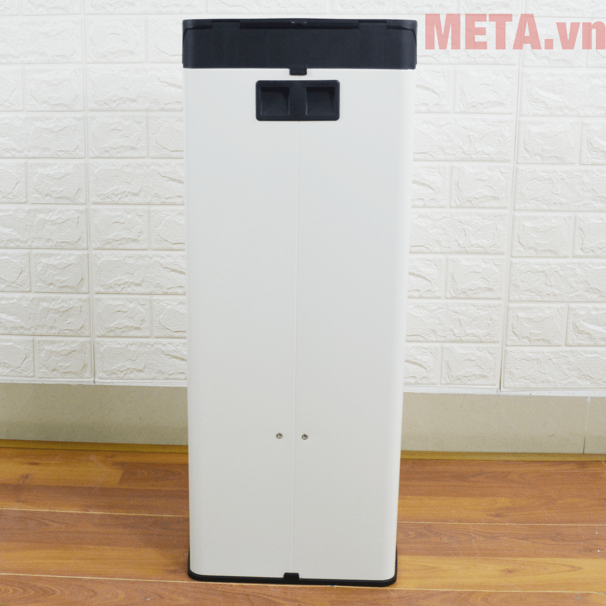 Thùng rác inox đạp vuông lớn Fitis SPL1-904 22 lít (trắng)