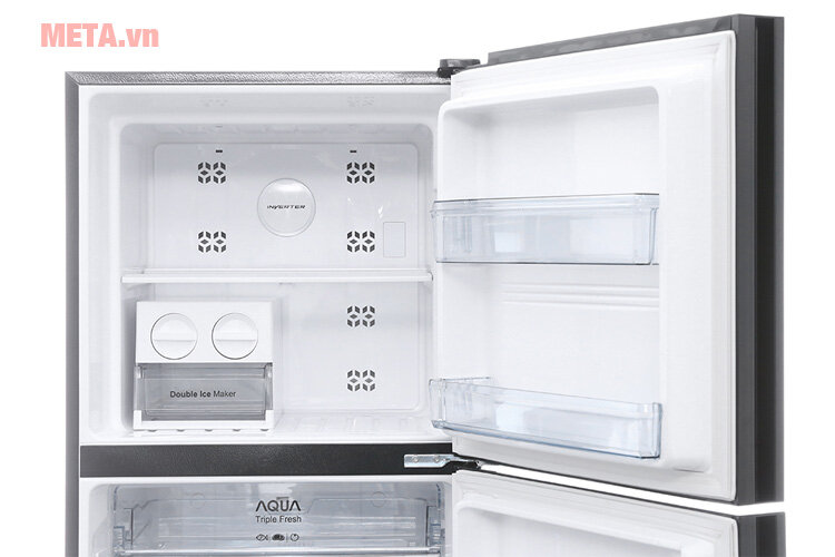 Tủ lạnh Aqua Inverter 301 lít AQR-IG316DN mặt gương
