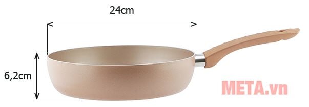 Kích thước của chảo nhôm chống dính Vesta 2353776 Chảo nhôm Vesta 2353776