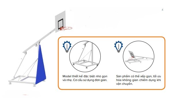 Trụ bóng rổ di động Sodex Toseco 802860 (S14630) - Cpt