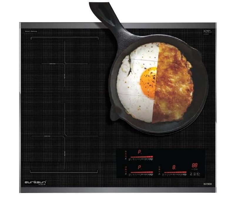 Bếp từ âm 3 vùng nấu Eurosun EU-T905G trang bị bảng điều khiển cảm ứng dạng trượt