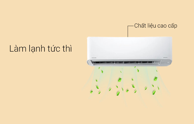 Máy lạnh Toshiba Inverter 1.5 HP RAS-H13C3KCVG-V | Thiết kế chất liệu cao cấp