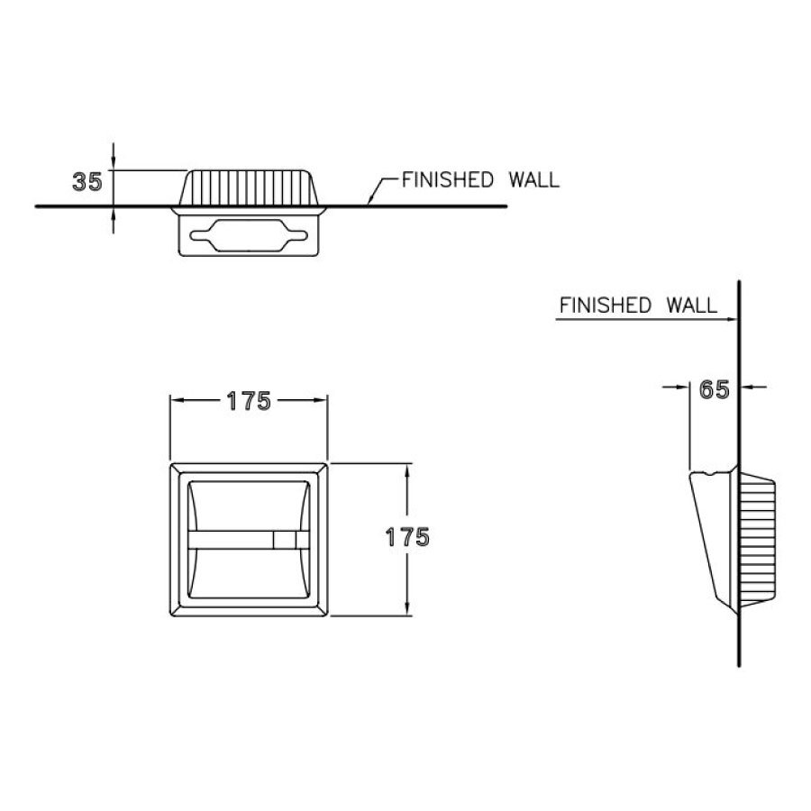 Bản vẽ kỹ thuật lô giấy vệ sinh COTTO C814