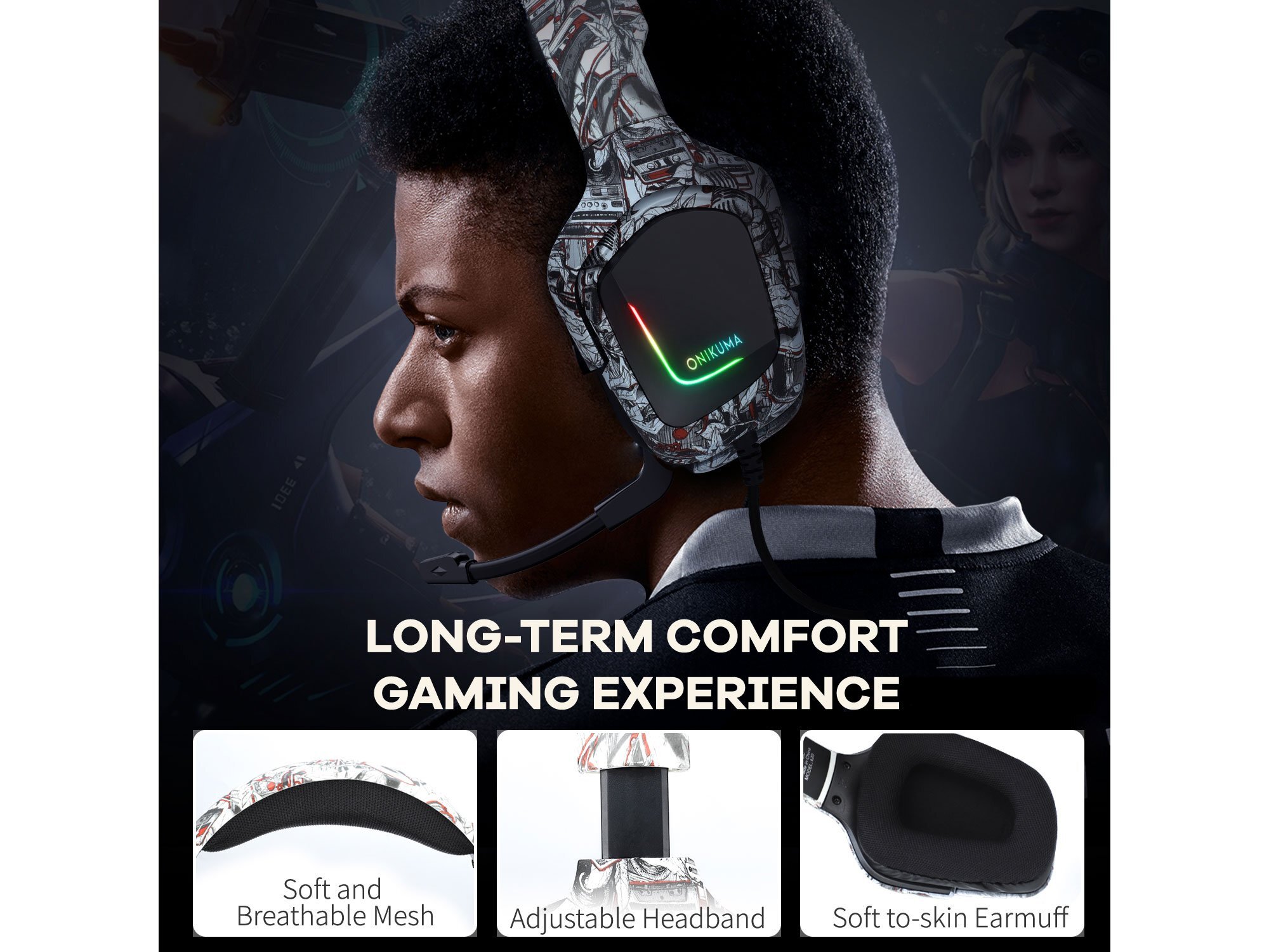 Tai nghe chơi game Onikuma K20 Tai nghe chơi game Onikuma K20