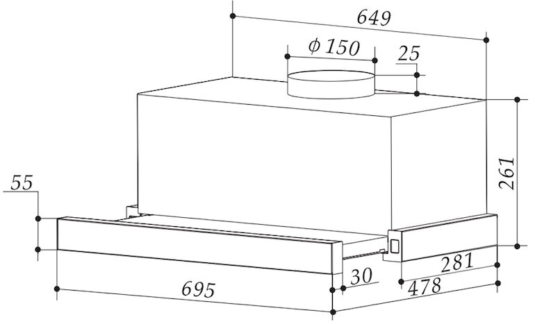 Máy hút mùi Cariny CAW-7001SS