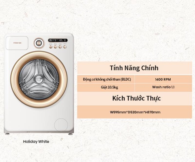 Máy giặt Hisense 10,5 kg WF105R5