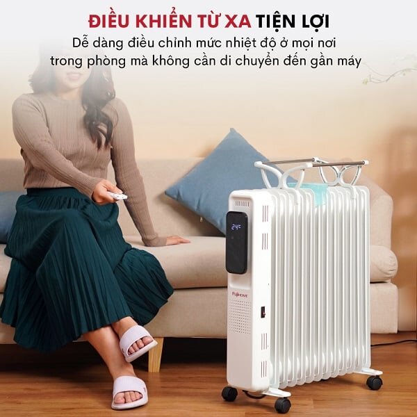 Lò sưởi dầu OH8613 đi kèm điều khiển từ xa Lò sưởi dầu OH8613 đi kèm điều khiển từ xa