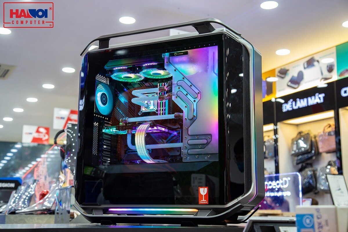 Trọn bộ tản nhiệt nước Custom được thi công bởi HANOICOMPUTER