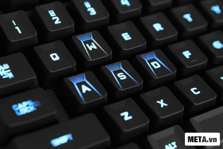 Toàn bộ bàn phím cơ Logitech G310 cài đặt chế độ chiếu sáng.