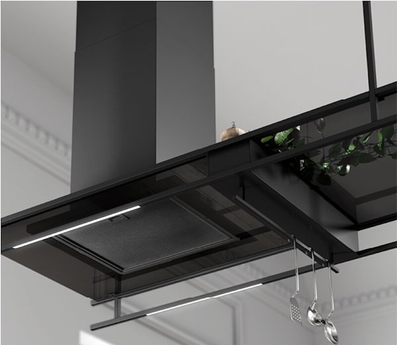 Máy hút mùi Malloca INDUST K140B được trang bị đèn chiếu sáng 48 W,