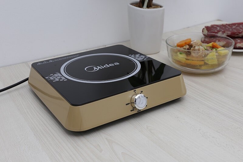 Bếp từ Midea MI-K1917EF(G) đen vàng Bếp từ Midea MI-K1917EF(G) đen vàng