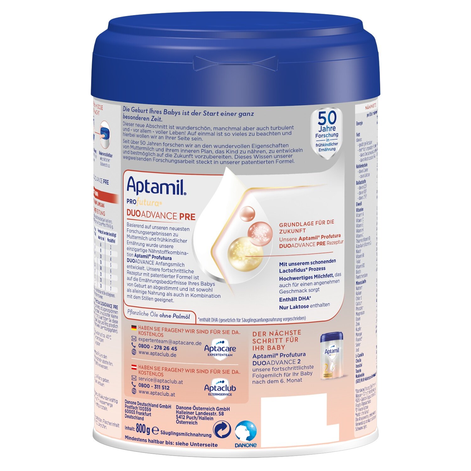 Ưu điểm nổi bật của sữa Aptamil Profutura Pre 800g của Đức cho trẻ từ 0-6 tháng