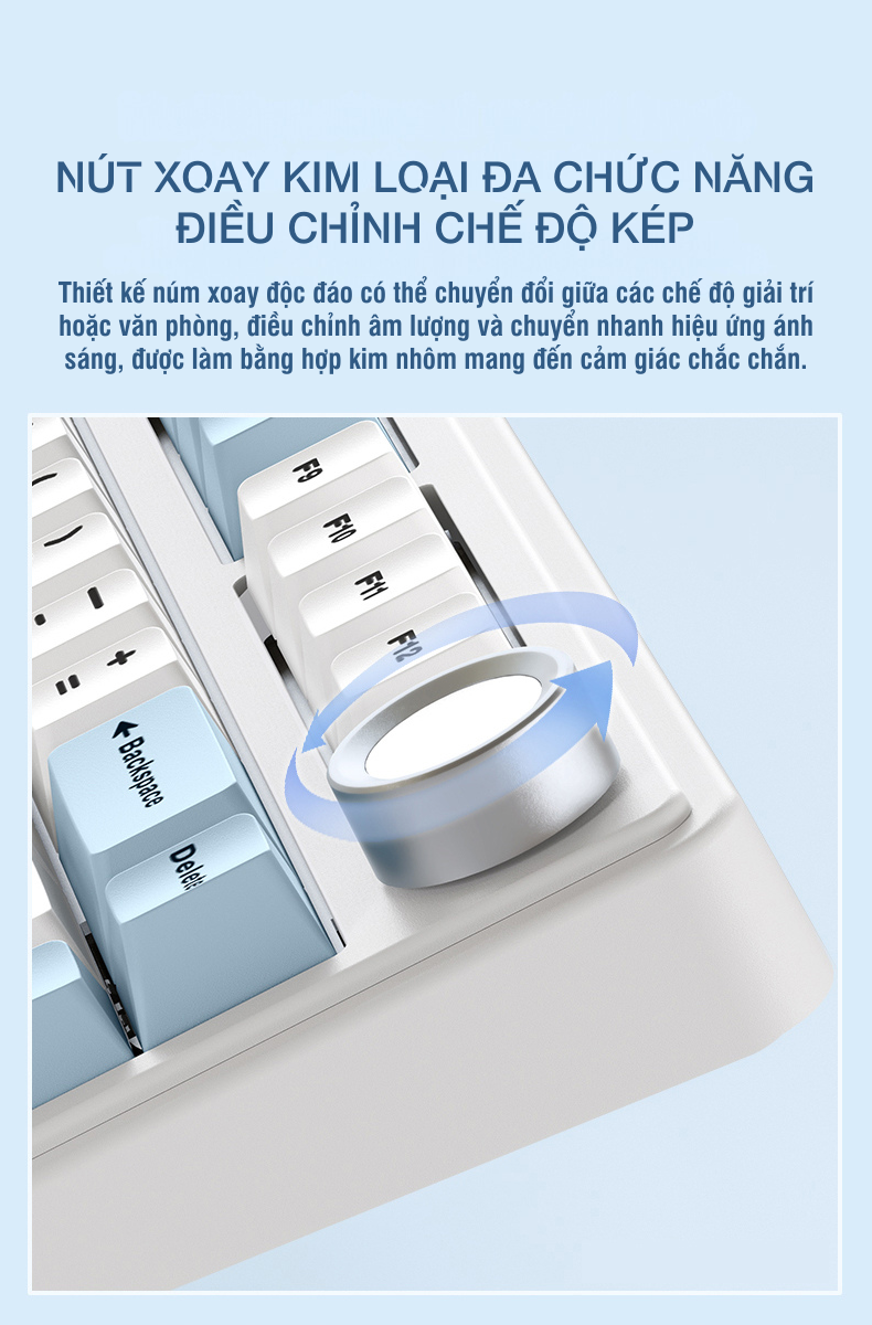 Bàn phím cơ gaming có dây AULA F75 13