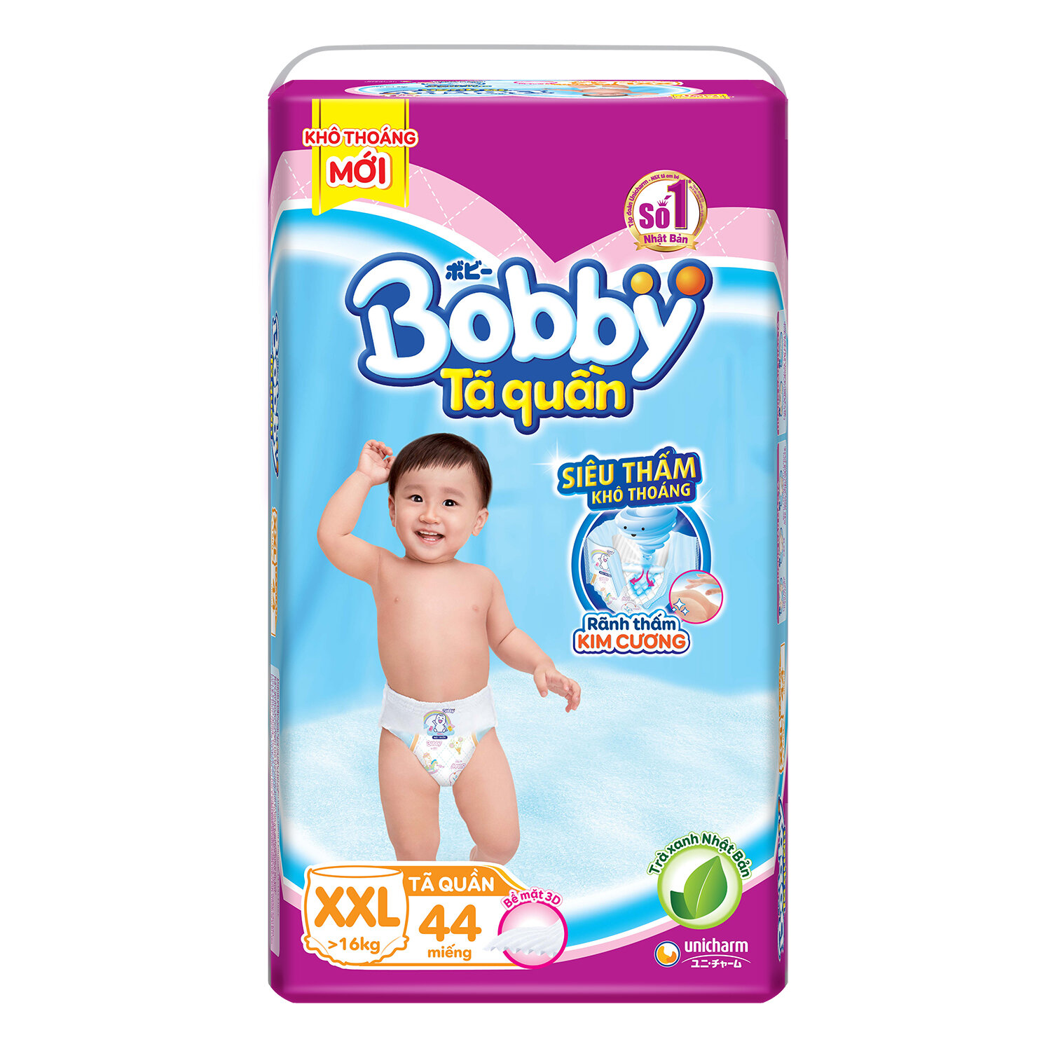  Bỉm - Tã quần Bobby size XXL 44 miếng (cho bé 