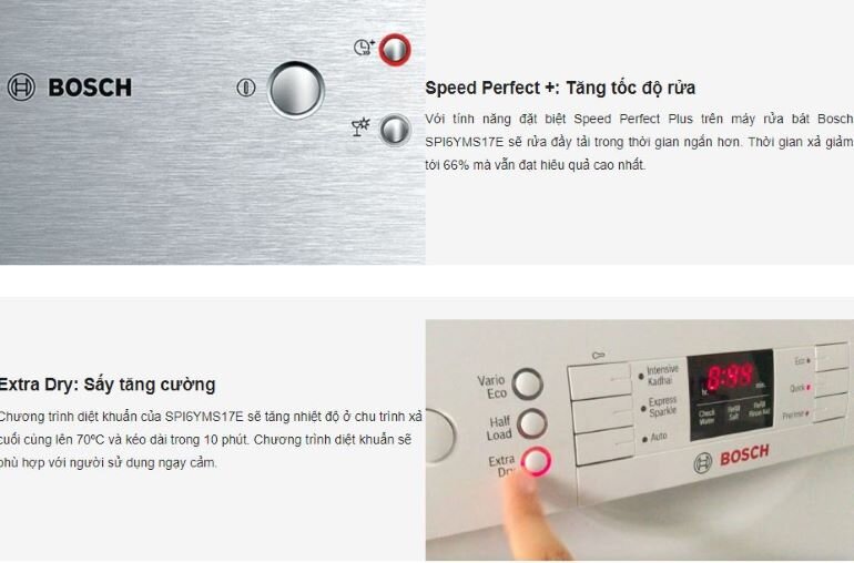 Máy rửa bát âm tủ 10 bộ Bosch SPI6YMS17E