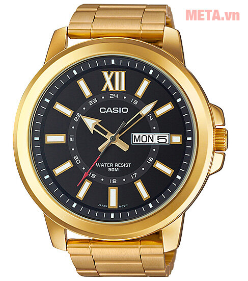 Đồng hồ nam dây thép Casio STANDARD MTP-X100G-1AVDF Đồng hồ nam dây thép Casio STANDARD MTP-X100G-1AVDF