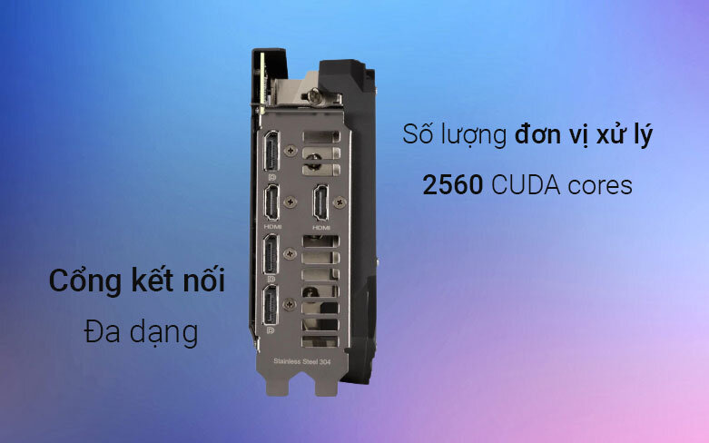 Card màn hình/ VGA Asus ROG Strix GeForce RTX 3050 8GB GDDR6 / Cổng kết nối đa dạng