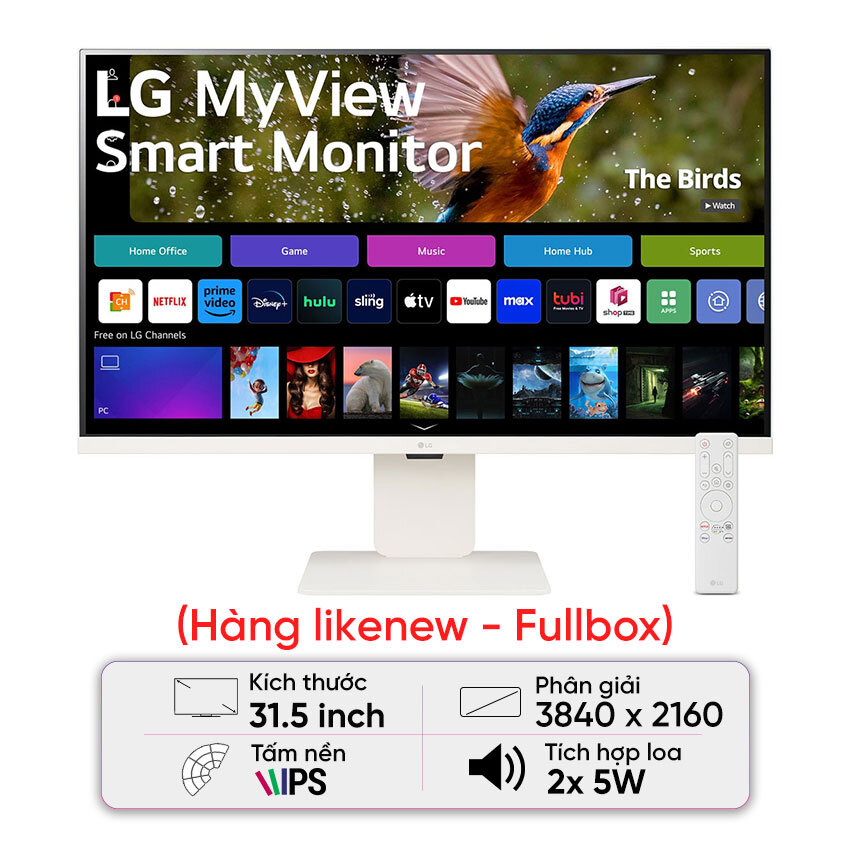 Màn hình thông minh LG MyView 32SR83U-W (31.5 inch/UHD/IPS/webOS 23) - Likenew (Full box)