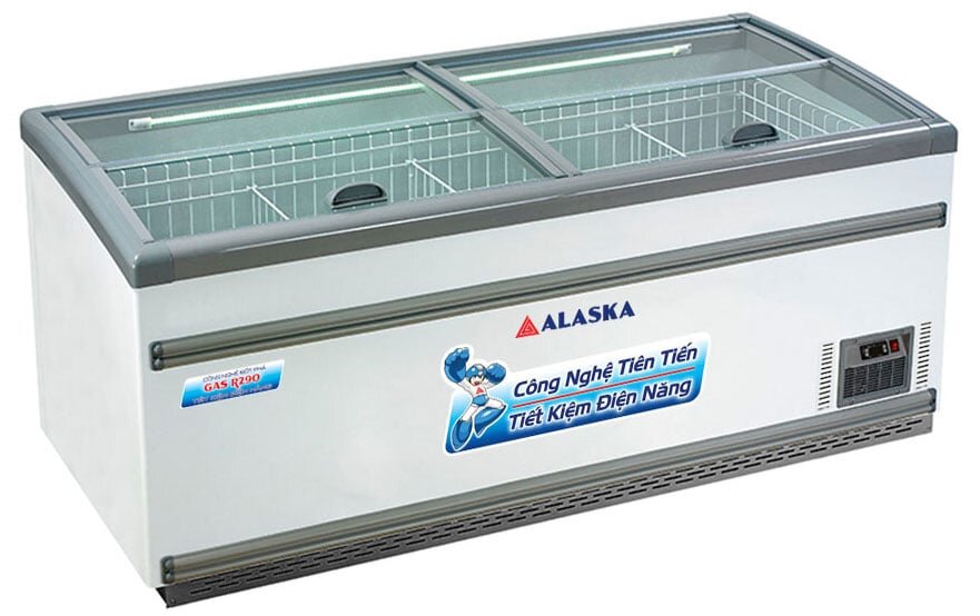 Tủ đông nằm kính phẳng Alaska KN-650 650 lít