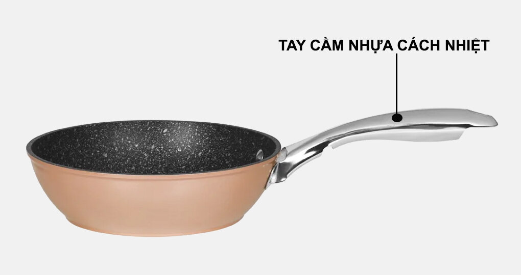 Tay cầm của chảo vân đá hoa cương Greencook 26cm GCP08-26IH