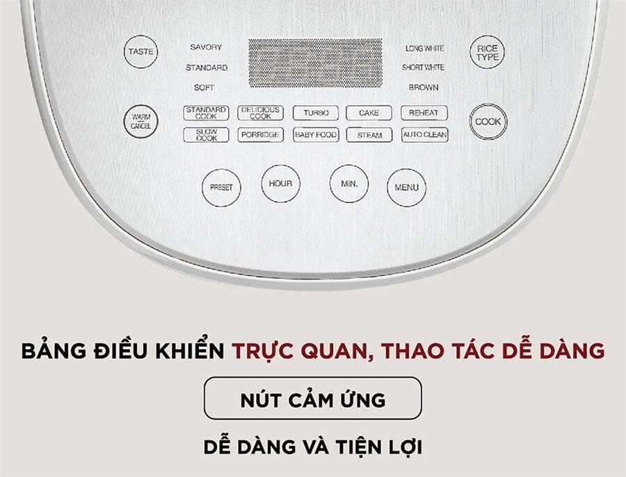 Nồi cơm điện tử Cuckoo dễ sử dụng Nồi cơm điện tử Cuckoo