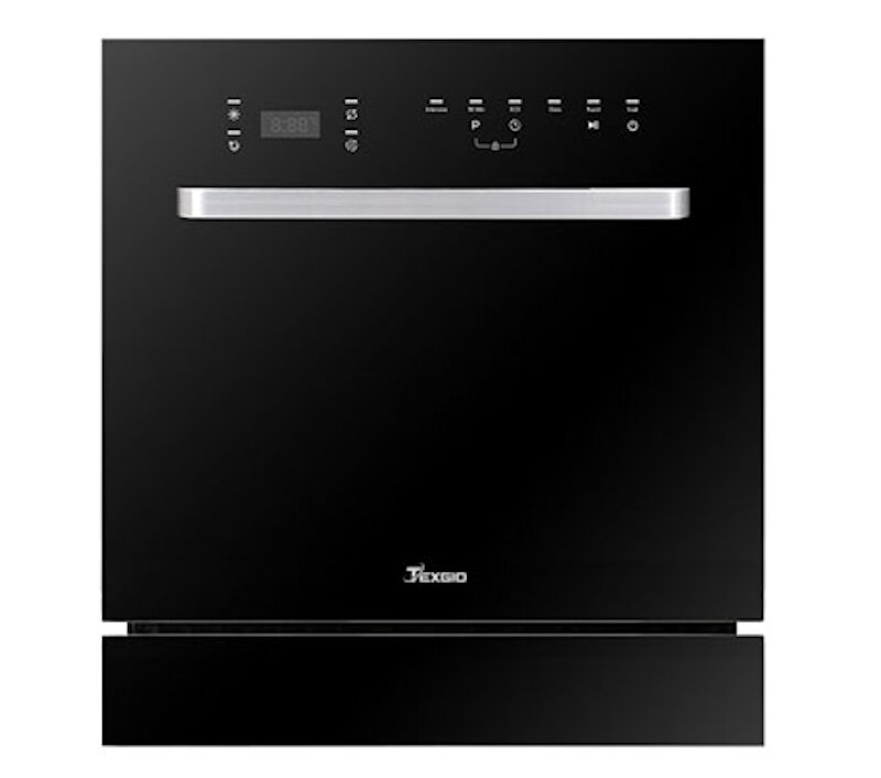 Máy rửa bát Texgio TGWF68GB sở hữu thiết kế tinh giản và sang trọng