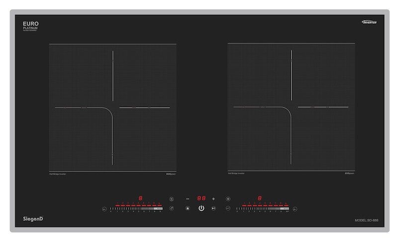 Bếp từ đôi âm Siegend SD-888 sở hữu thiết kế tối giản