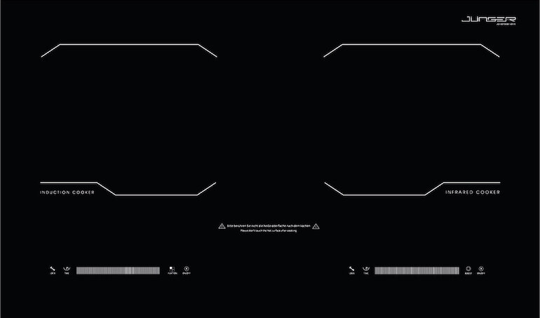 Bếp đôi Junger MK-24 mang thiết kế tối giản