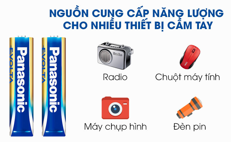 Pin AAA 2 viên Panasonic Evolta LR03EG-2B-V