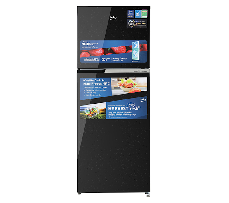 Tủ lạnh Beko Inverter 375 lít RDNT401I50VHFSU thiết kế hiện đại (ảnh: dienmayxanh).
