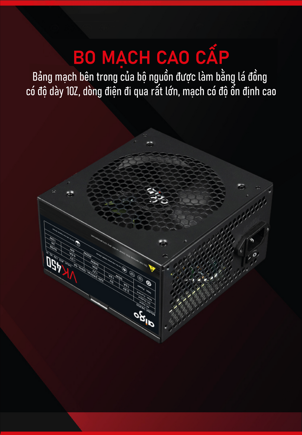 Nguồn máy tính AIGO VK450 - 450W