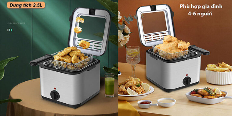 nồi điện chiên rán dầu KAISA VILLA JD-8041