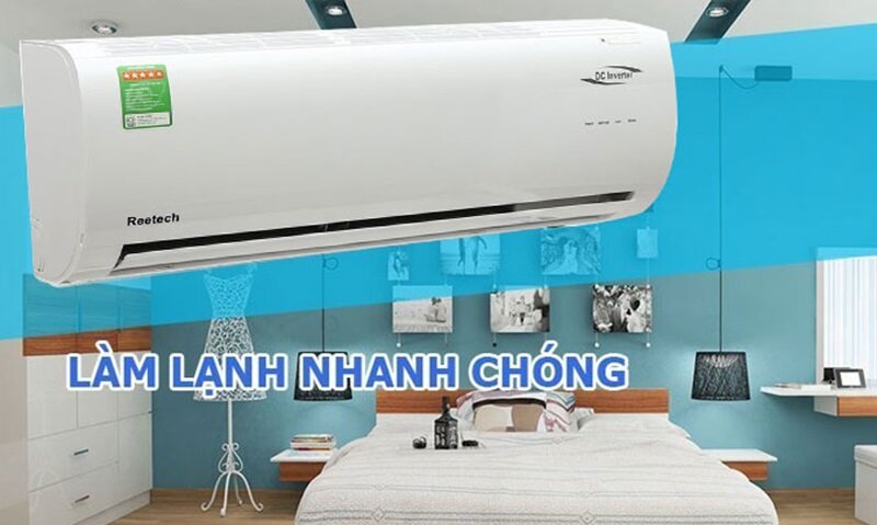 Điều Hòa Reetech 9000 BTU 1 Chiều Inverter RTV9-BF tiết kiệm điện