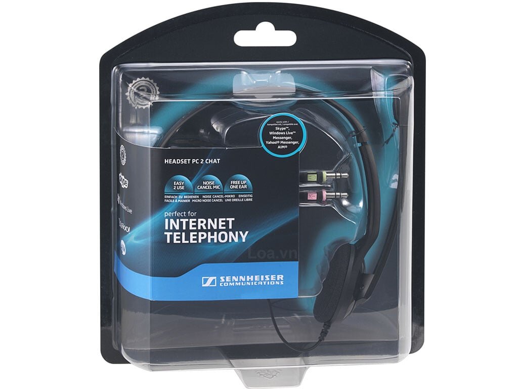 Mặt trước vỏ hộp tai nghe Tai nghe nhạc Sennheiser PC 2 Chat