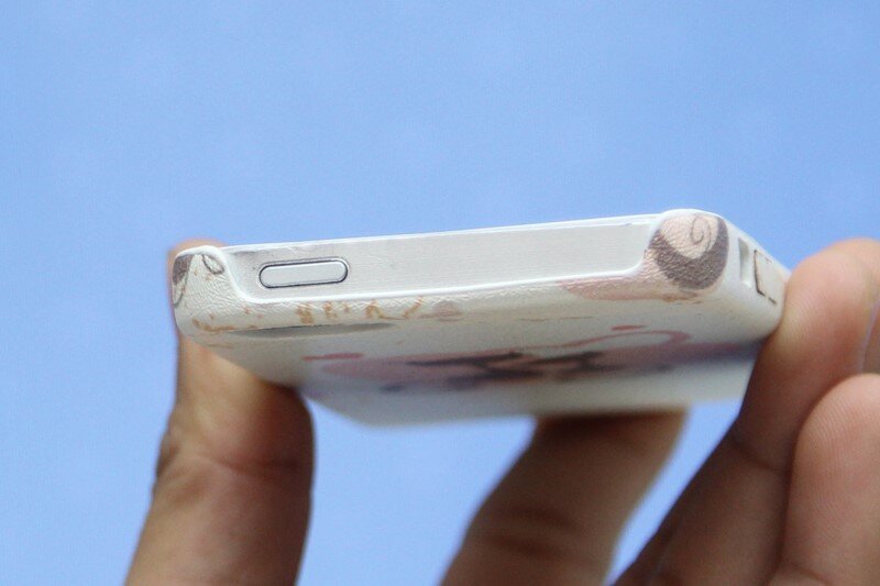 Ốp lưng iPhone 5 - 5S Nhựa giả da in Mèo Trắng hồng