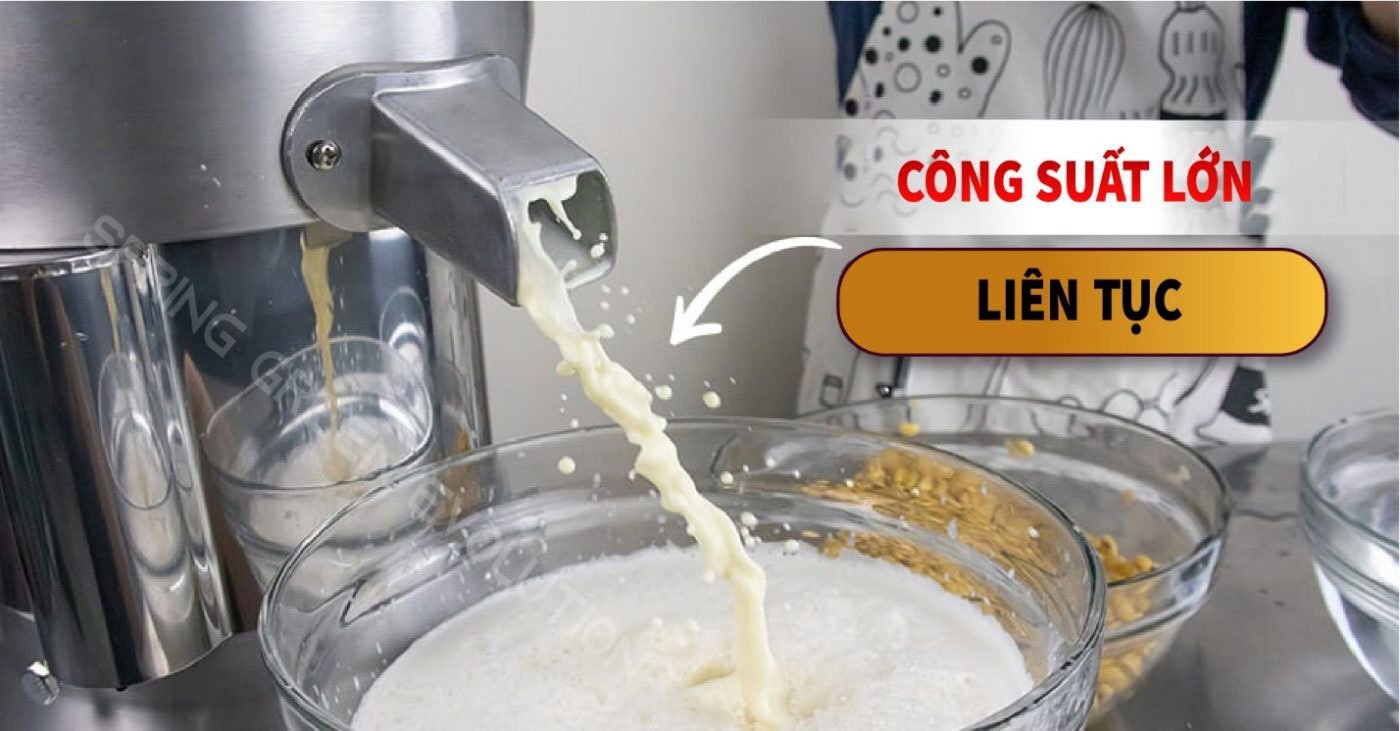Công suất máy lớn xay được liên tục Máy làm sữa đậu nành công nghiệp