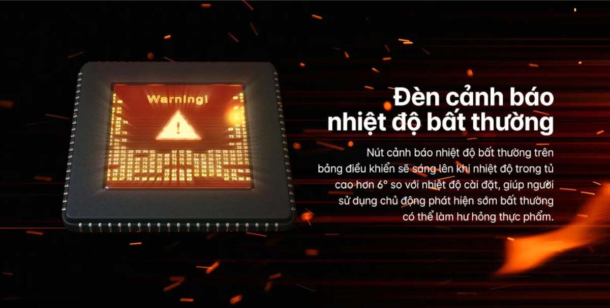 Tủ đông Aqua có đèn cảnh báo nhiệt độ bất thường Tủ đông Aqua