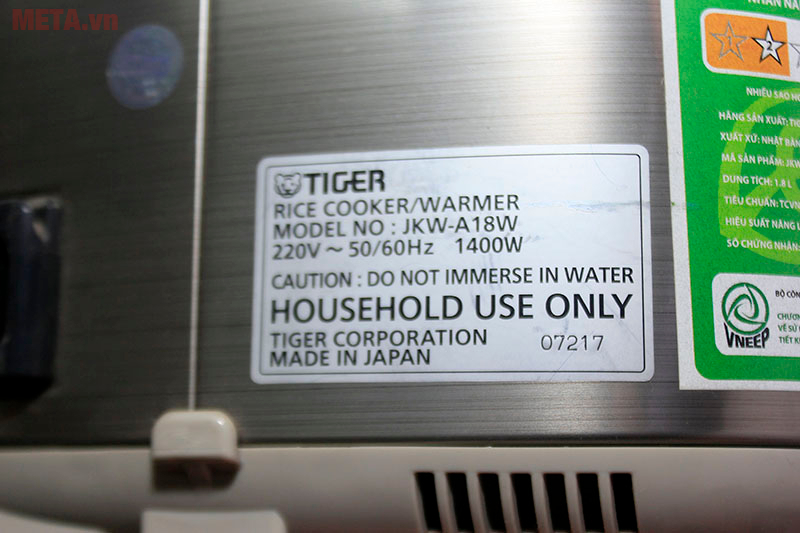 Nồi cơm điện tử cao tần Tiger JKW-A18W 1.8 lít Nồi cơm điện tử cao tần Tiger JKW-A18W 1.8 lít