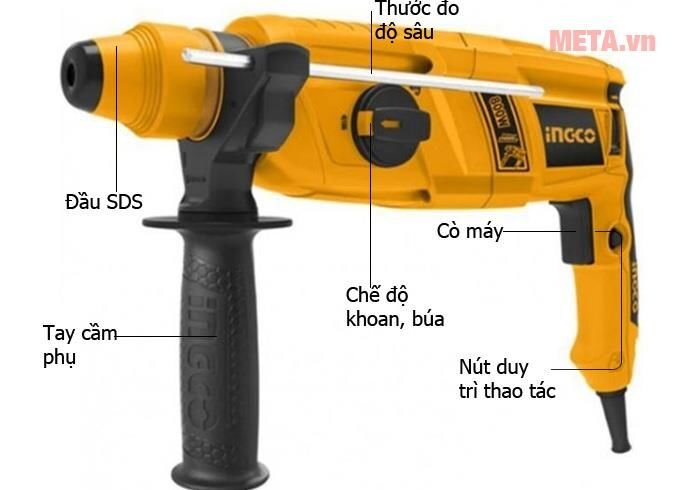 Máy khoan động lực 650W INGCO RGH6508 Máy khoan động lực 650W INGCO RGH6508