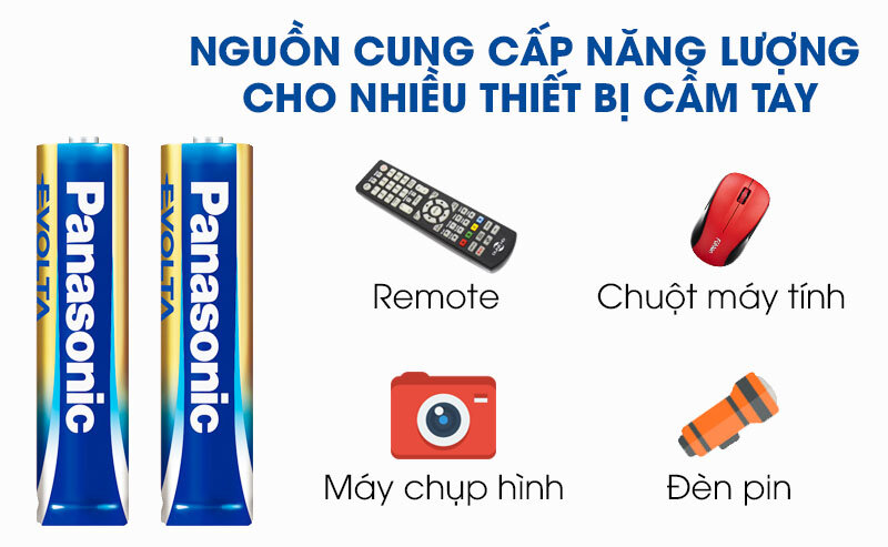 Pin AA 2 viên Panasonic Evolta LR6EG-2B-V