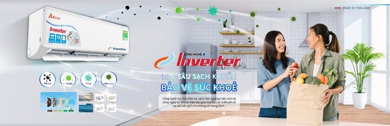 Điều hòa Akino 9000 BTU 1 chiều Inverter AKN-9CINV1FA lọc không khí