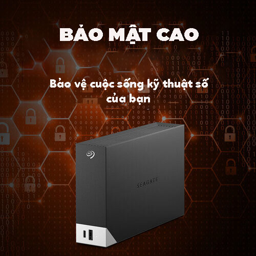 cứng gắn ngoài để bàn 10TB USB3.0/3.5 inch Seagate One Touch HUB Đen STLC10000400