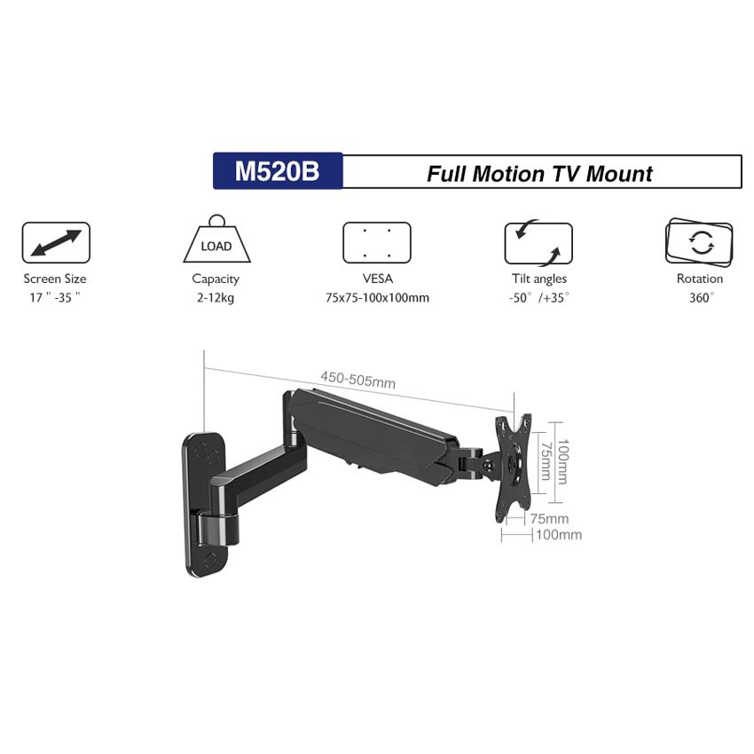Giá treo màn máy tính KALOC KLC-M520