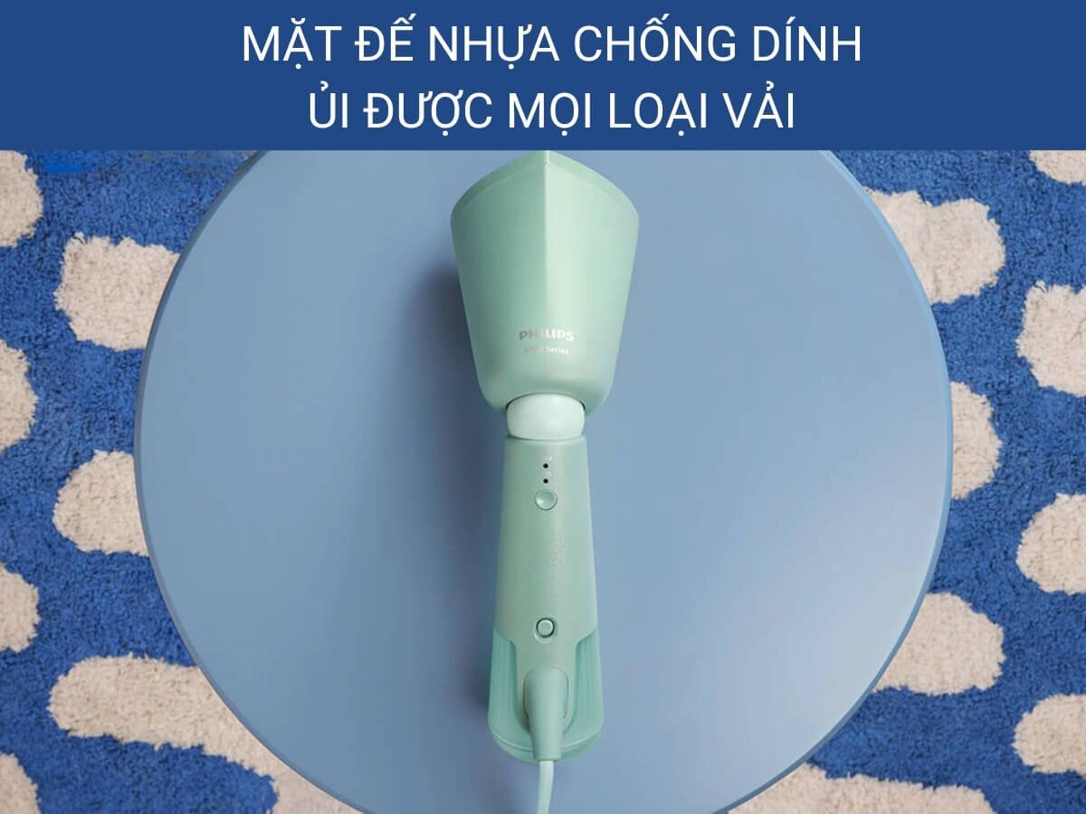Mặt đế chống dính, phù hợp với mọi loại vải Bàn ủi hơi nước Philips STH5010/70