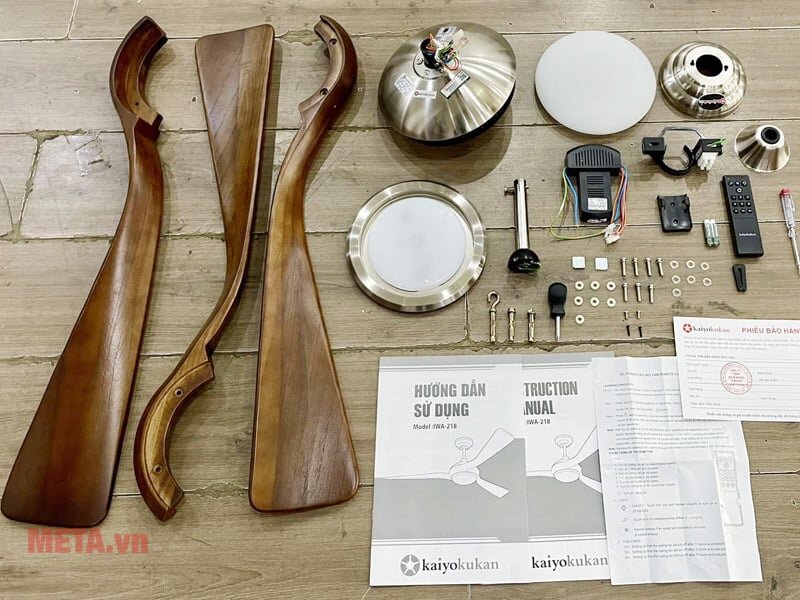 Bộ sản phẩm Quạt trần Kaiyokukan IWA 218