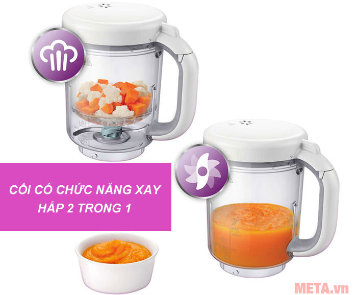 Máy hấp và xay thức ăn 2 trong 1 Avent 862.02 Máy hấp và xay thức ăn 2 trong 1 Avent 862.02
