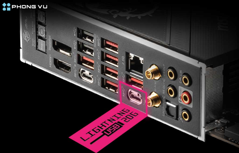 Cổng kết nối Wi-Fi 6E và LAN 2.5Gbps giúp nâng cao tốc độ mạng